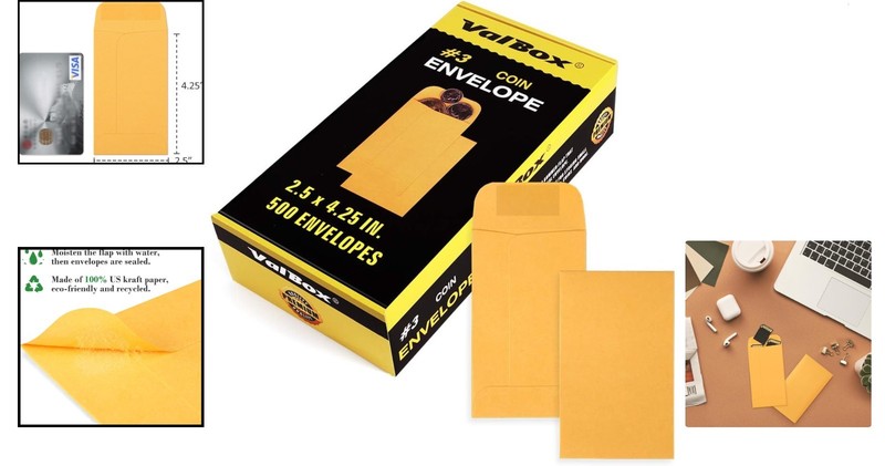 Durable Gummed Flap Kraft Envelopes - Perfect for Home and Office Organization gallery