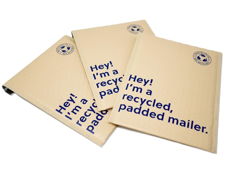 6x10 Khaki Fully Recyclable Bubble Padded Envelopes, Recycled Eco- Friendly Poly gallery