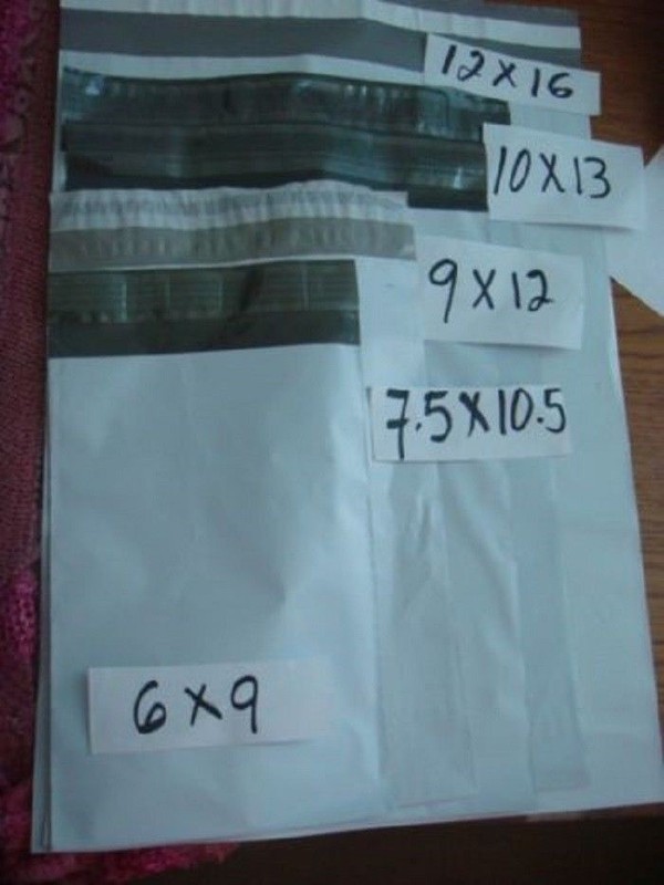 Lot combo 125 poly mailers shipping envelopes 25 6x 9 7.5×10.5 9×12 10×13 12×15.