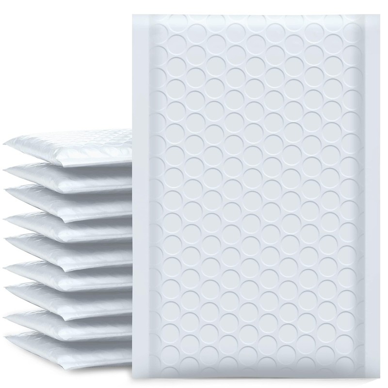 Bubble Mailers 4×8 Inch White 50 Pack Usable Size 4×7 Inch Padded Envelopes S…