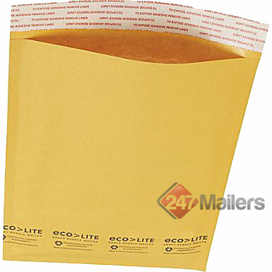 Ecolite #1 Kraft Bubble Mailers Envelopes 7.25″ x 12″ Pack of 10