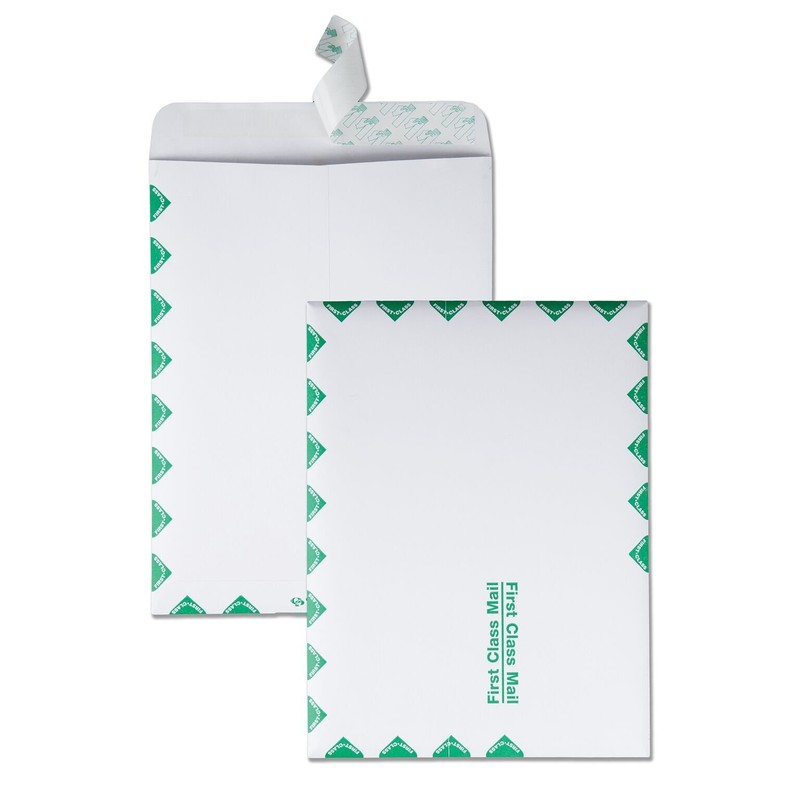 100 Pack 9×12″ Catalog Mailing Envelopes First Class Border Self Seal