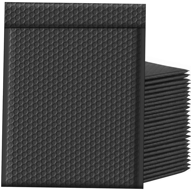 Bubble Mailers 10.5×16 Inch 25pc Black Bags, Chic Packaging Bags For Small Bu…