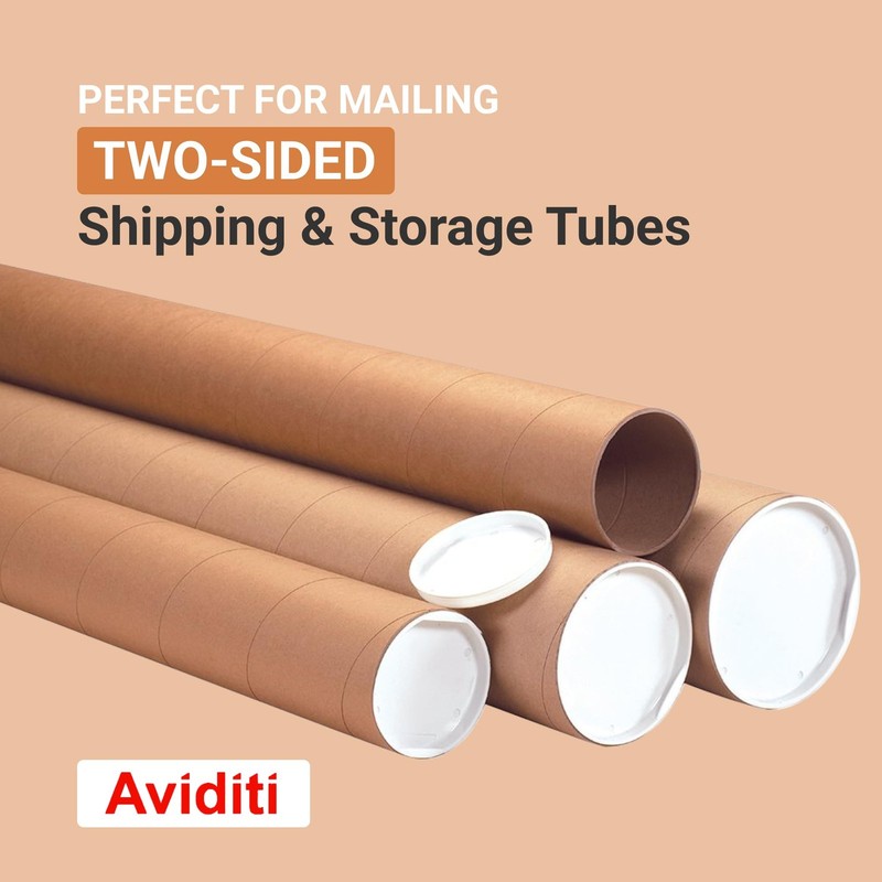 Box Usa Aviditi Cardboard Tubes Caps 12L X 2.5W X 2.5H Pack Of 34 Poster Tube gallery