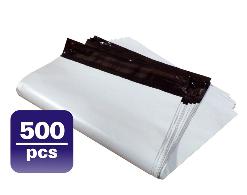 14.5X19 M7-500pcs WHITE POLY MAILERS SHIPPING ENVELOPES PLASTIC BAGS 500#M7