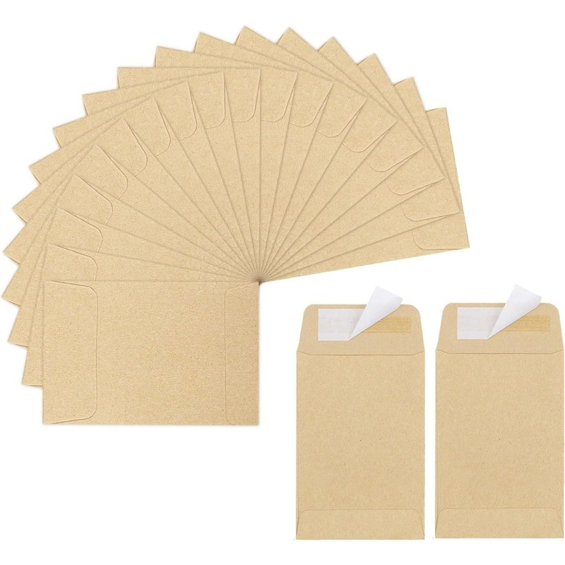 Mini Kraft Coin Envelopes – 180 Pack for Small Item Storage