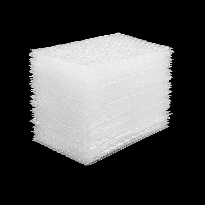 50Pcs Plastic Protective Wrap Envelope White Bubble Foam Packing Bags PE Clear B