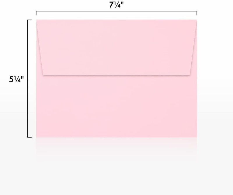 A7 Invitation Envelopes Peel & Press 5 1/4" x 7 1/4" Candy Pink 80lb. Text 50 gallery