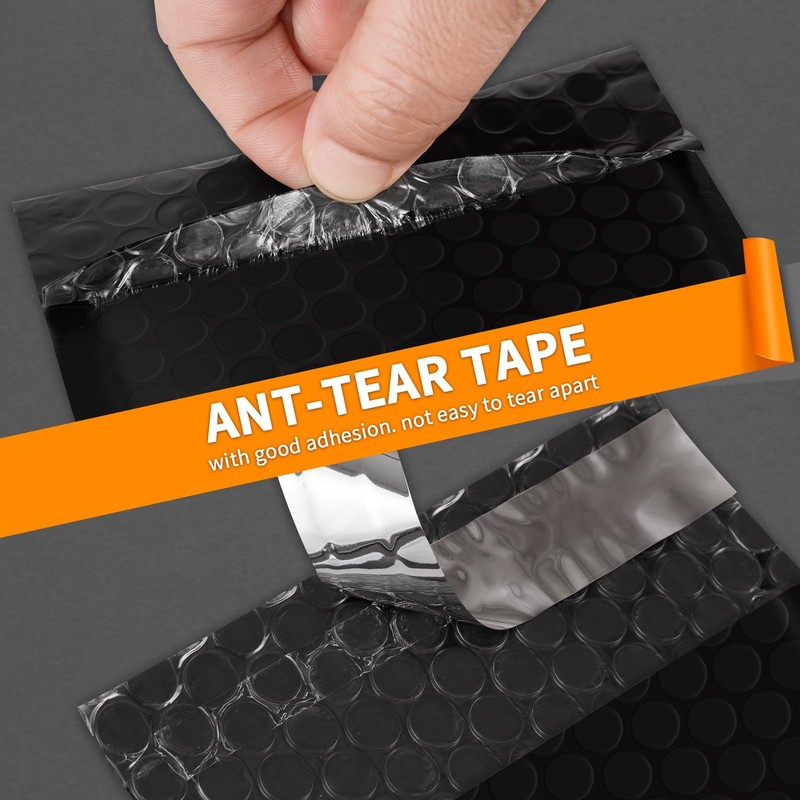 Bubble Mailers 3.5X5 Inch 50 Pcs,Small Self-Sealing Mail Shipping Bags,Black pad gallery