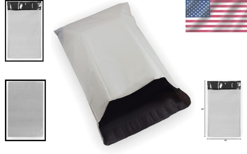 5-Pack White 19x24 Water-Resistant Poly Mailers - Secure Shipping Envelopes gallery