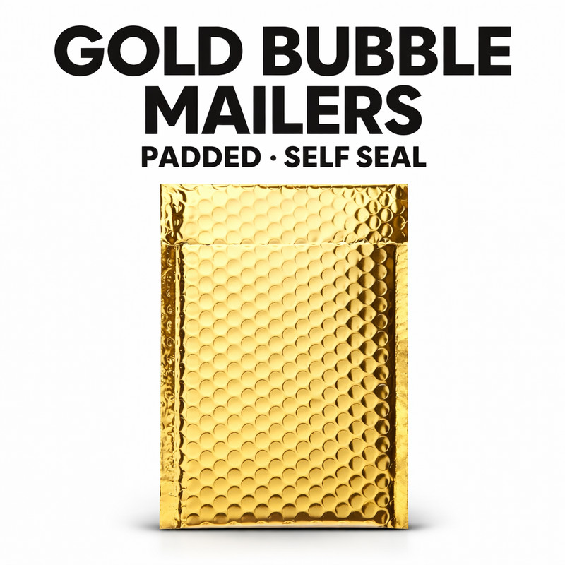 Gold Poly Bubble Mailers Self Seal Padded Shipping Envelopes Choose Size Qty