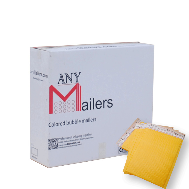 AirnDefense 500 #000 4X8″ Yellow Poly Bubble Mailers Shipping Padded Envelope