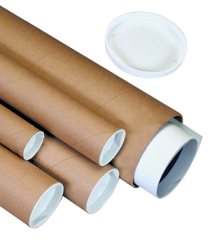 Aviditi Kraft Mailing Tubes Caps 2 X 24 Pack Of 6 For Storing Mailing And gallery