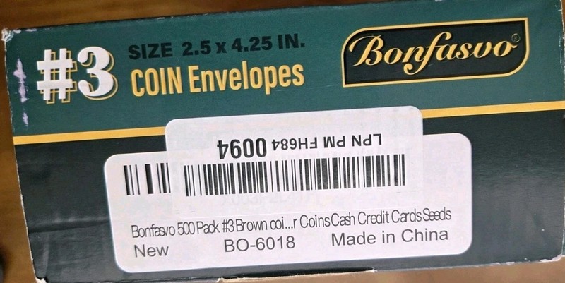 Bonfasvo 500 Pack 3 Brown coin envelope 2.5 x 4.25 inches Kraft Envelopes Cla... gallery