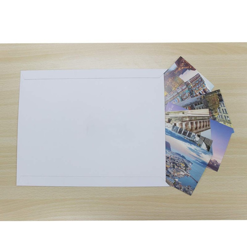 100 Pack 9X12 inch Self Seal Photo Document Mailers Stay Flat White Cardboard... gallery