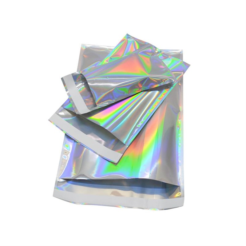 100Pcs Poly Mailers Holographic Metallic Aluminum Foil Glitter Bag Shipping E... gallery
