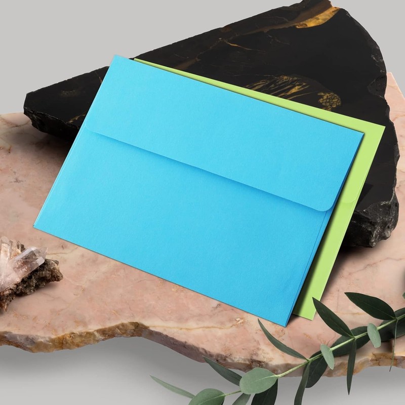 50 Pack 5X7 Envelopes, 5.25 X 7.25 Inch, 120 Gsm Thick Paper Self Seal Colorful gallery