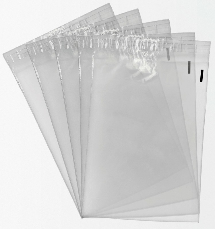 1500 14.5 x 19 Premium Clear Plastic Self Seal Lip & Tape Poly Bags 1.5 Mil gallery