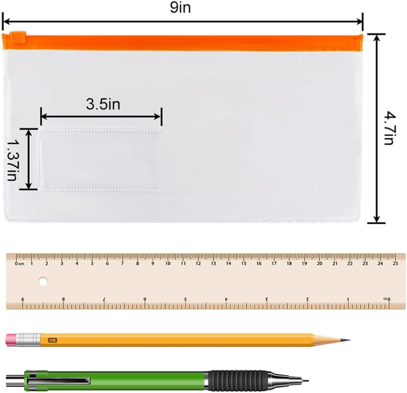 24Pcs Poly Zip Envelope, Plastic Envelope, Reusable Envelopes, 9 X 4.7 Inches, A gallery