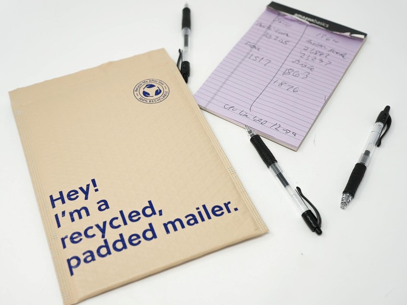 6x10 Khaki Fully Recyclable Bubble Padded Envelopes, Recycled Eco- Friendly Poly gallery
