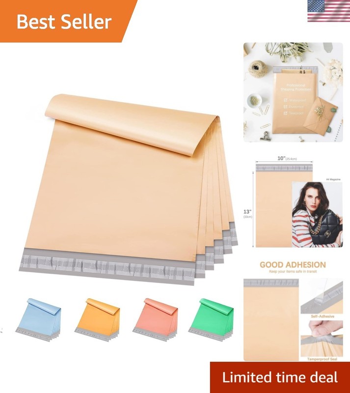 Vibrant 10×13 Shipping Bags – Self-Adhesive, 100 Pcs for Confidential Shipping