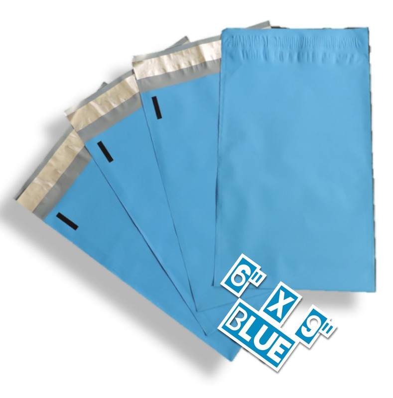 uPaknShip 6×9 Blue Print Poly Mailers – Shipping Envelopes