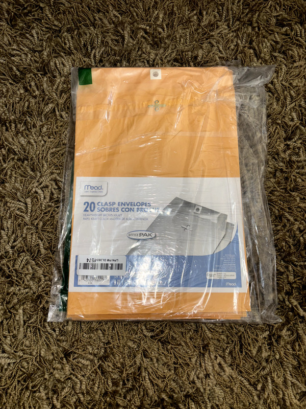 Mead Clasp Envelopes Mailing Envelopes 9” x 12” Manila Envelopes