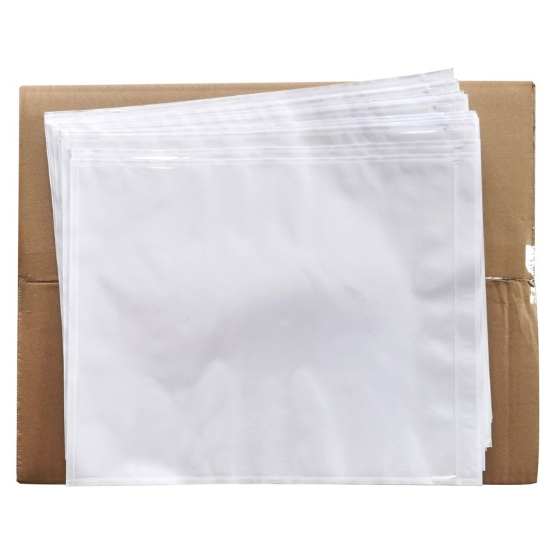 500 Pcs 9.5 x 12 Clear Packing List Envelopes Compatible with 8.5 x 11 inch P…