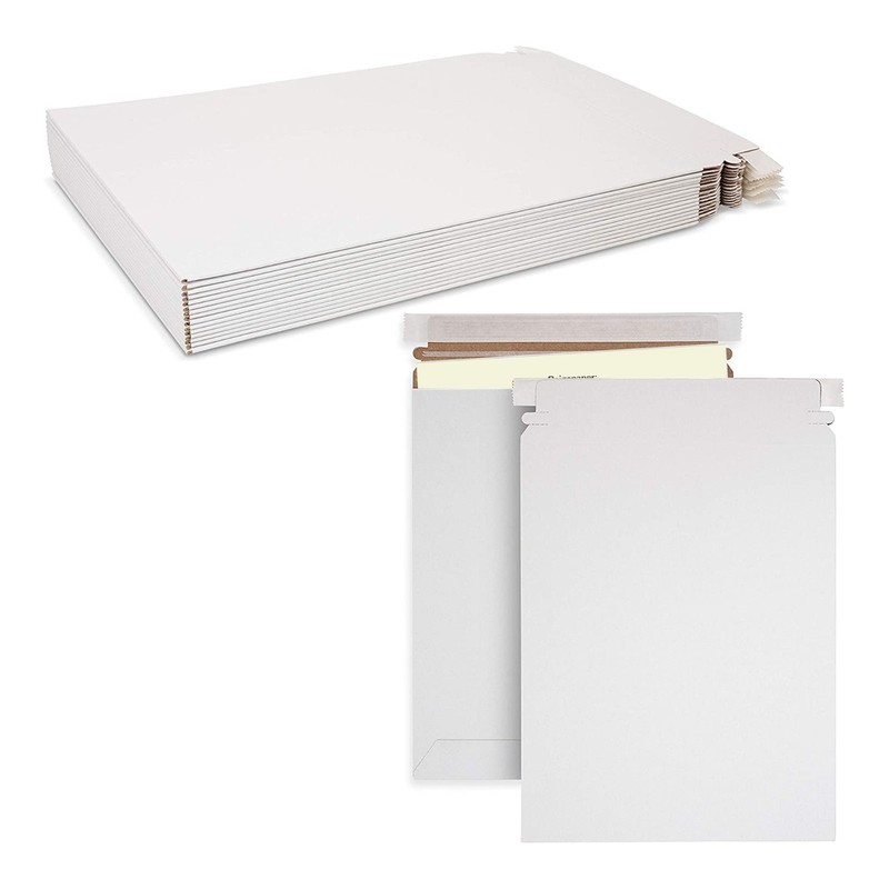 MT Products White Hard Stay Flat Mailing Envelopes 11″ x 13.5″ – Pack of 100