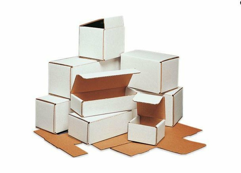 200 pieces of 8 x 6 x 4" Corrugated Mailer White Cardboard Folding Cartons gallery