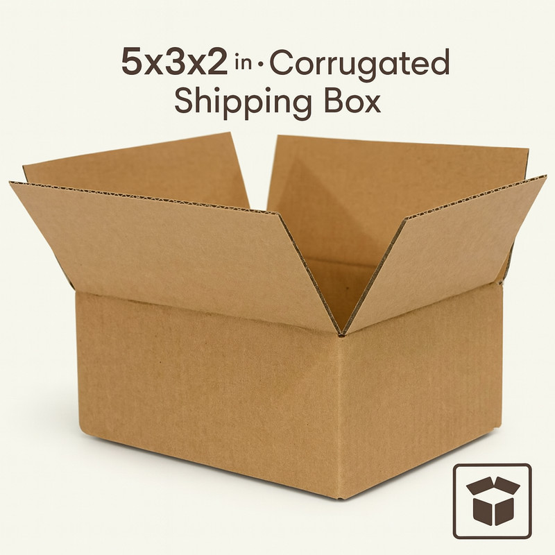 100 5x3x2 Cardboard Shipping Boxes Small Corrugated Packing Mailing Carton Case