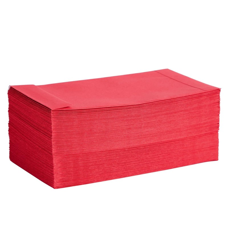Red Paper Money Cash Coins Small Card Offering Envelopes 3.5x6.5 In 100 PCS gallery