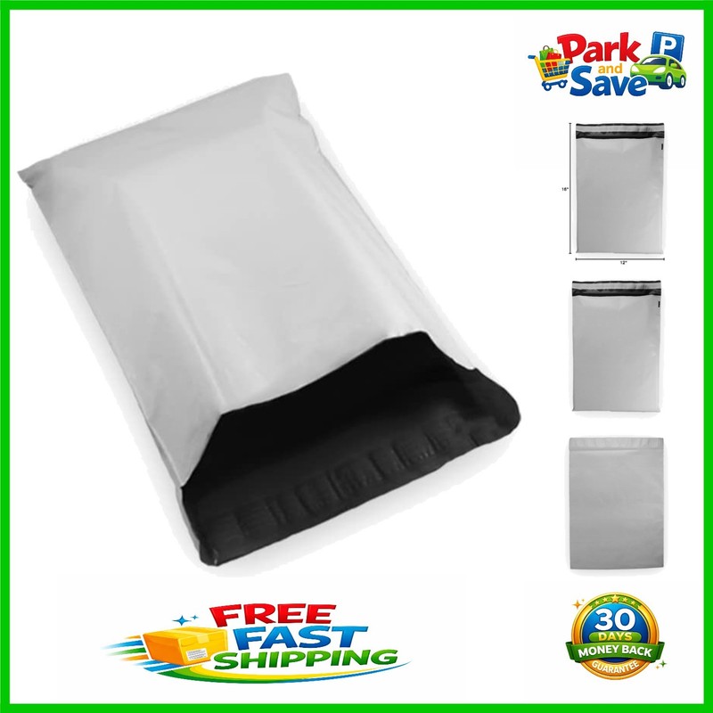Puncture & Water Resistant 12×16 Poly Mailers – 15 Self-Sealing Envelopes