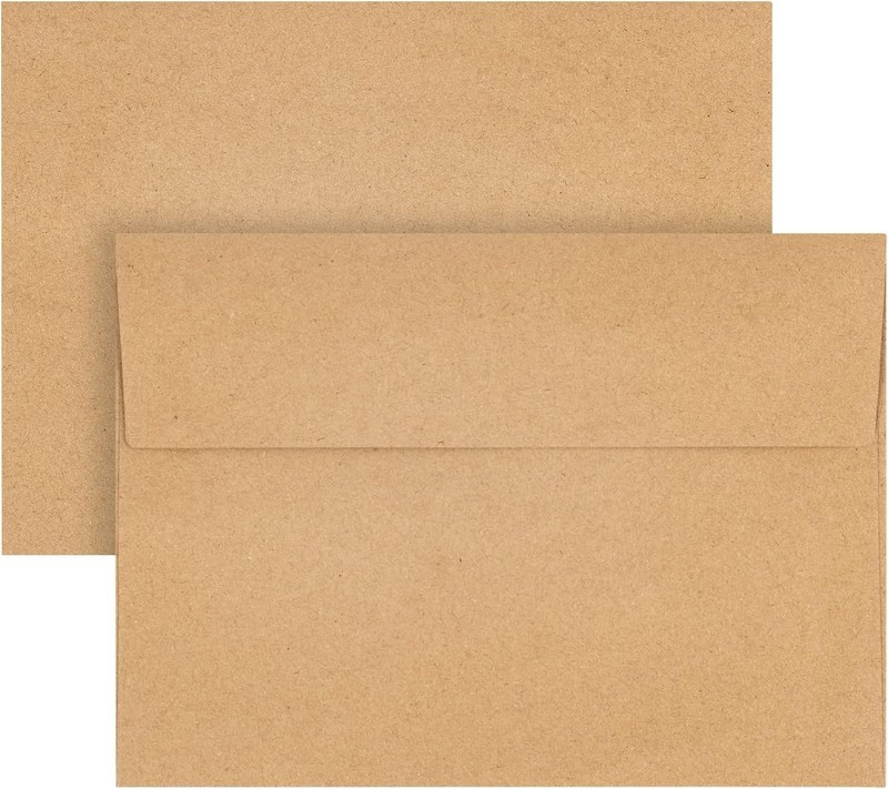 High-Quality 5x7 Self-Seal Kraft Envelopes - 50 Pack for Invitations & Postcards gallery