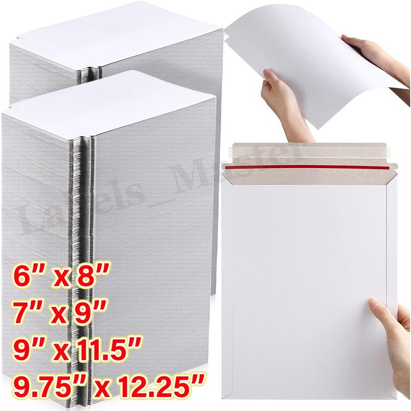 All Sizes – RIGID PHOTO MAILERS ENVELOPES CARDBOARD SHIP FLAT DOCUMENT SELF SEAL