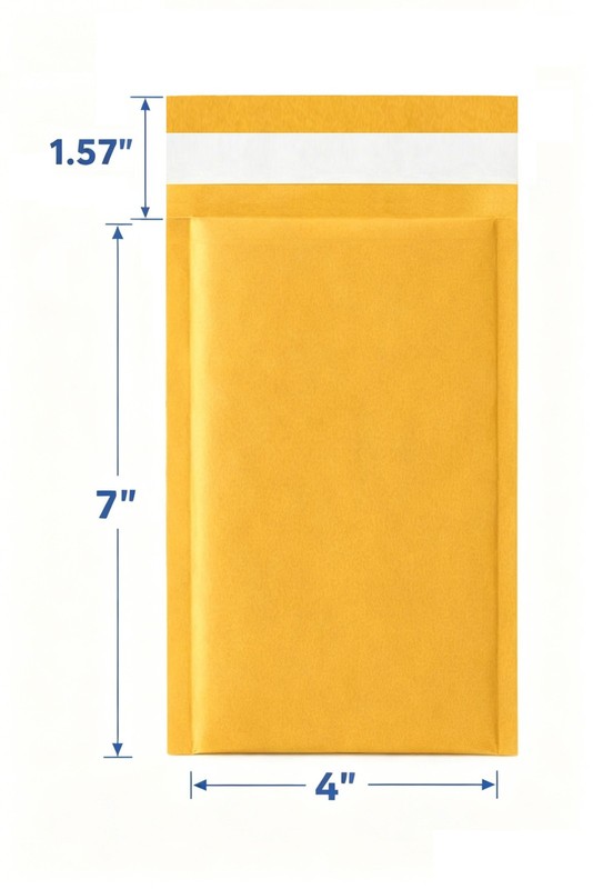 #000 #0 #2 #5 Gold Kraft Bubble Mailers Self-Seal Padded Envelopes Shipping Bags