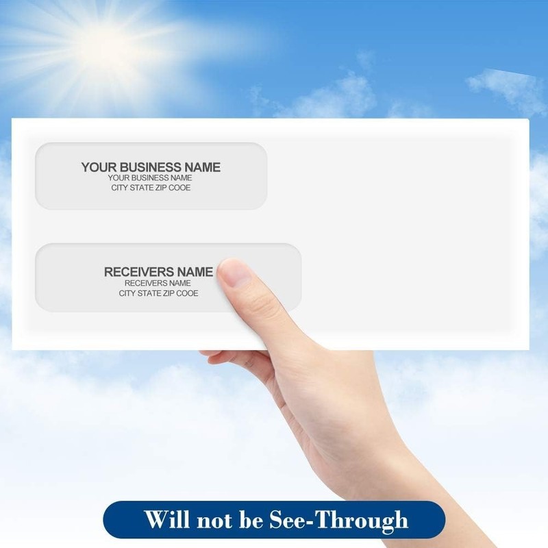 500 Count #10 Double Window Envelopes 4-1/8x9-1/2" Self Seal Security Envelopes gallery