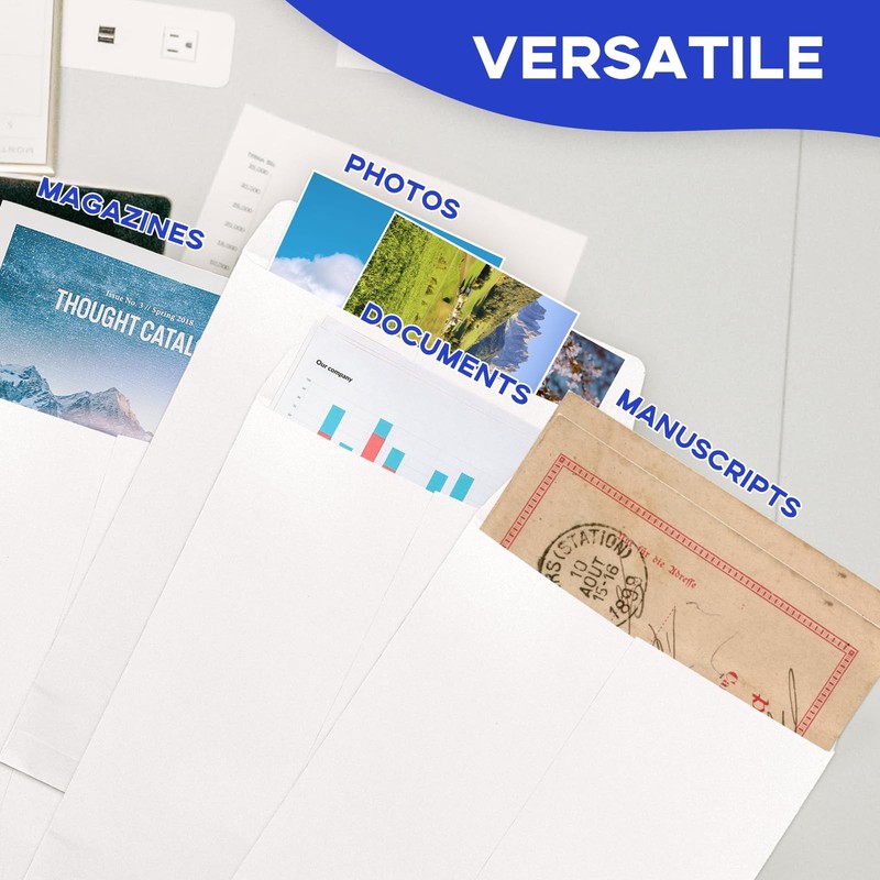 100 White Envelopes 9x12 Self Seal, Catalog Large Mailing Envelopes 9x12 Lett... gallery