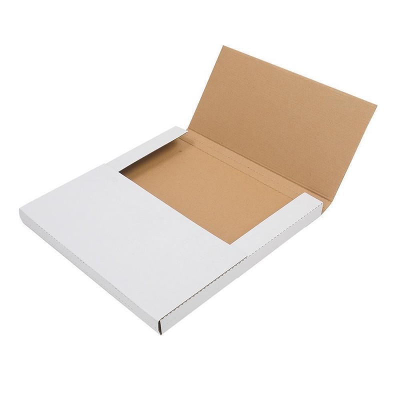 100 LP Record Album Mailer Book Box 12.5″ x 12.5″ x (1/2″ or 1″) White Portable