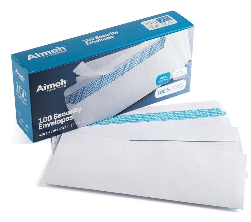 Aimoh #10 Security Self Seal Envelopes – 100 Qty |No Window, EnveGuard, 4⅛ x ... gallery