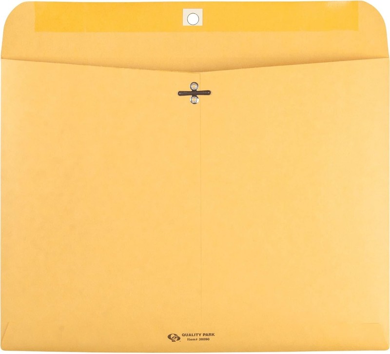Quality Park 9 x 12 Clasp Envelopes, Deeply Gummed Flaps 9-x-12-inch, Kraft gallery