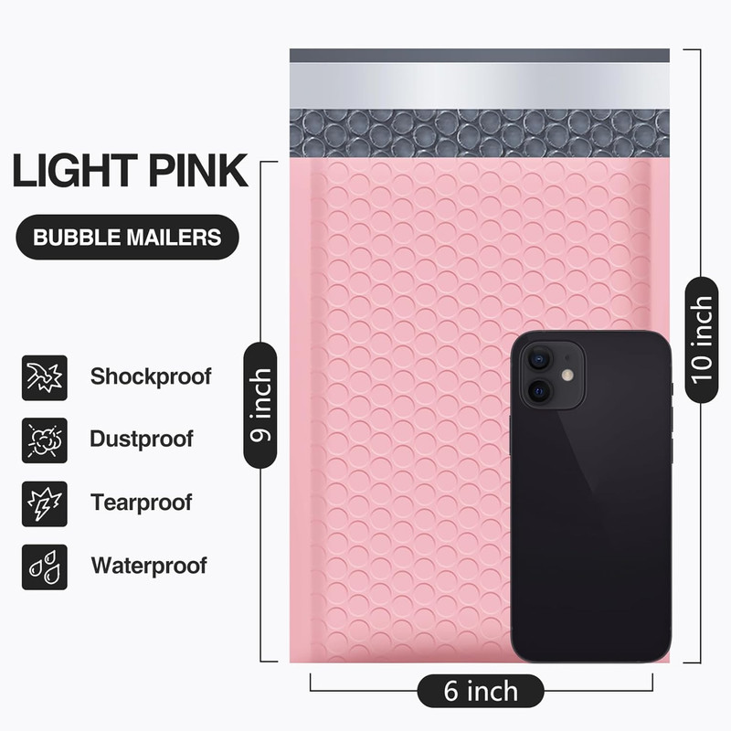 UCGOU Bubble Mailers 6X10 Inch Light Pink 50 Pack Poly Padded Envelopes Small Bu gallery