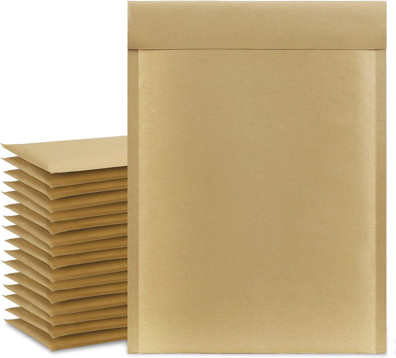 Natural Kraft Bubble Mailers 6X10 Inch 25 Pack Usable Size 6X9 Brown Padded Enve