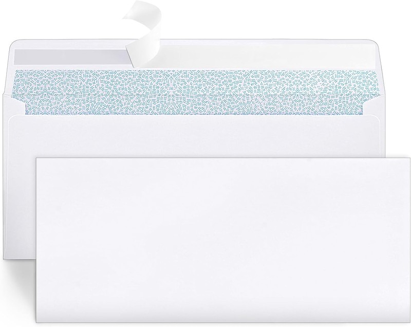 72 White Security Envelopes with Self-Adhesive Closure – Perfect for Documents