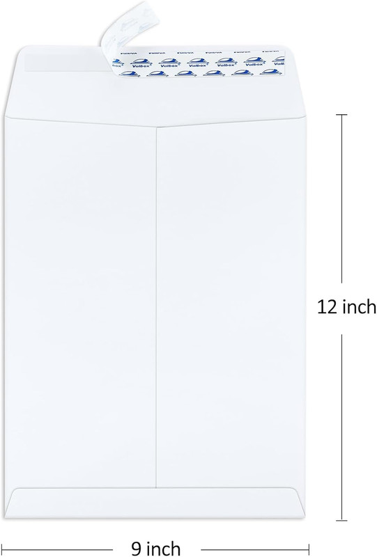 9x12 Self Seal Catalog Envelopes 250 Packs White Envelopes with Peel and Seal Fl gallery