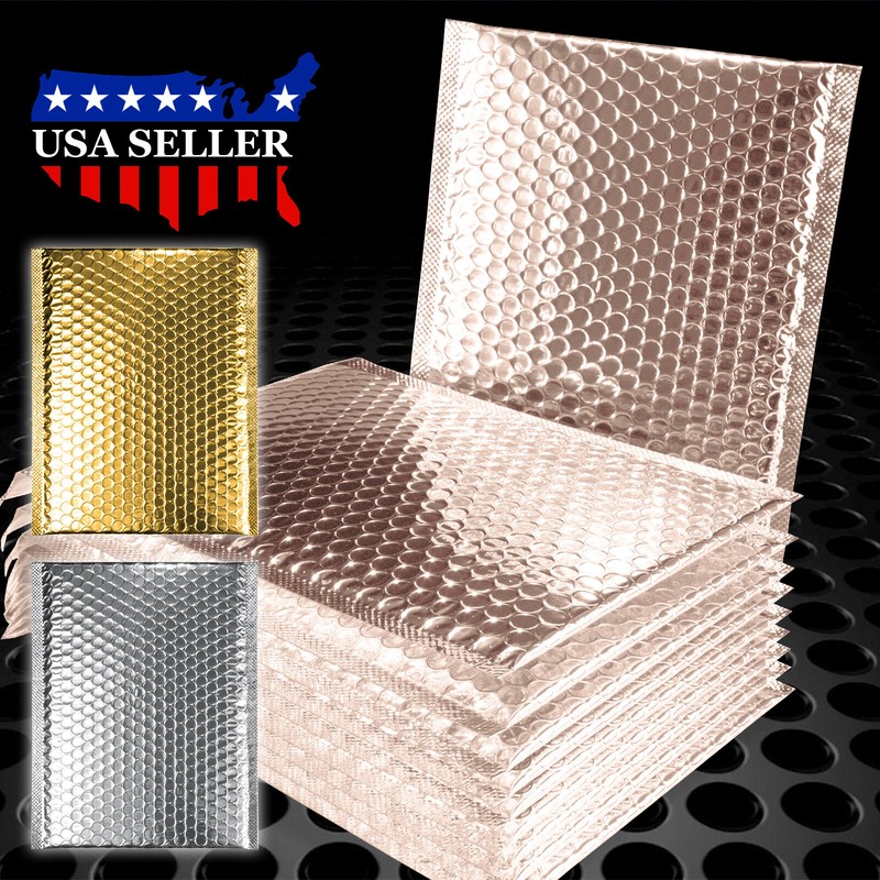 6″x9″ Metallic Poly Bubble Mailers Shipping Mailing Padded Bags Envelopes