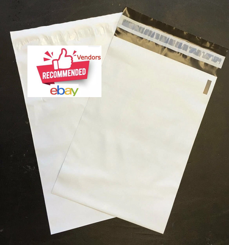 #15 (15″x20″x4″) Self-Seal Unlined White Poly Mailers Courier Mailing Envelopes