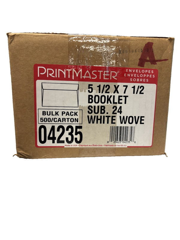 500 5 1/2 x7 1/2 booklet sub. 24 white wove print master