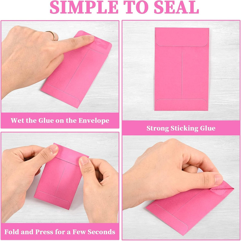 100 Pack Small Coin Envelopes, 2.25 x 3.5 Colored Tiny Seed Envelopes Mini Parts gallery
