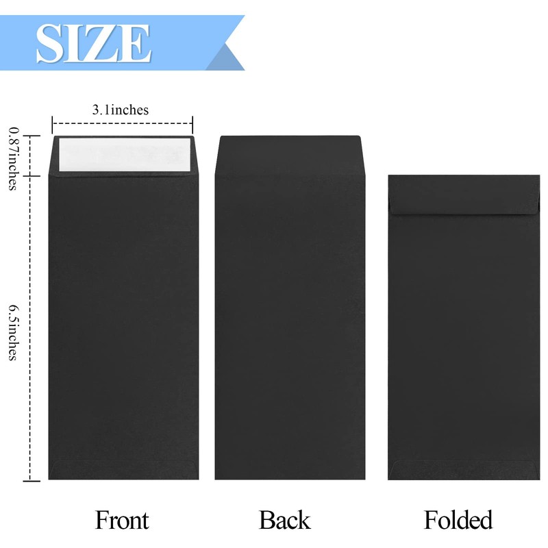 Cash Envelopes -120 Envelopes Money Saving Challenge, 3.2X6.6Inch Black Money gallery